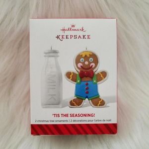 2014 Hallmark Keepsake Tis The Season Gingerbread Milk Jug Christmas Ornament